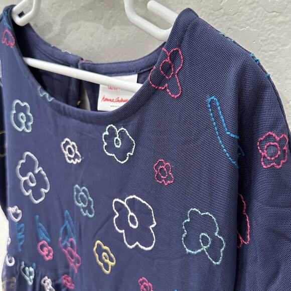 Hanna Andersson Navy Floral Embroidered Dress in Soft Tulle - Picture 2 of 8